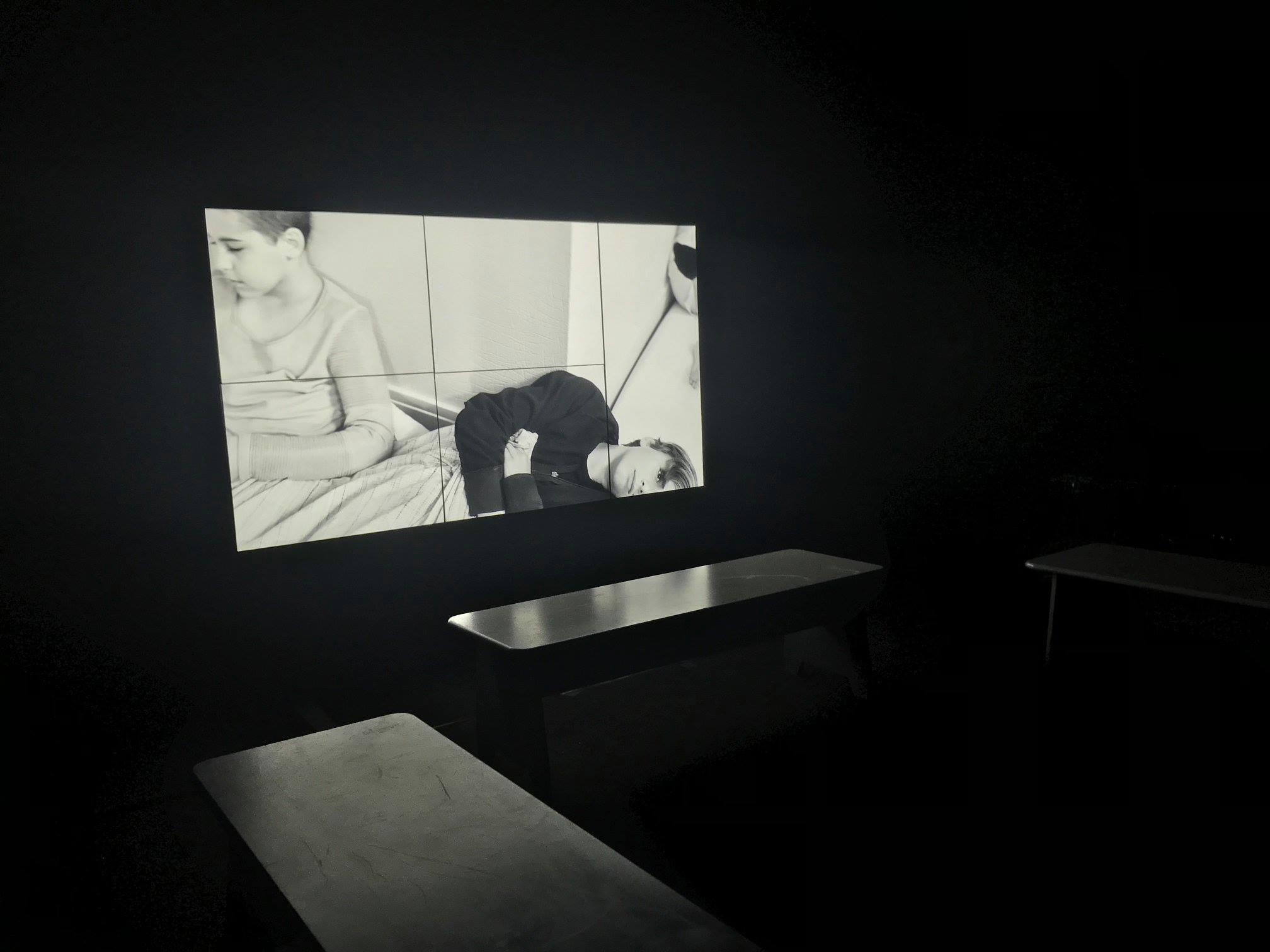 Exit the King 1962 installation view, TodaysArt 2018,The Grey Space in the Middle, Den Haag, 5 channel synchronized video, photo courtesy Petra Heck